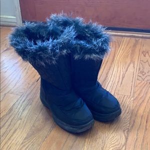 Black Faux Fur Boot